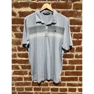 Travis Mathew Golf Polo Shirt Blue Size Medium